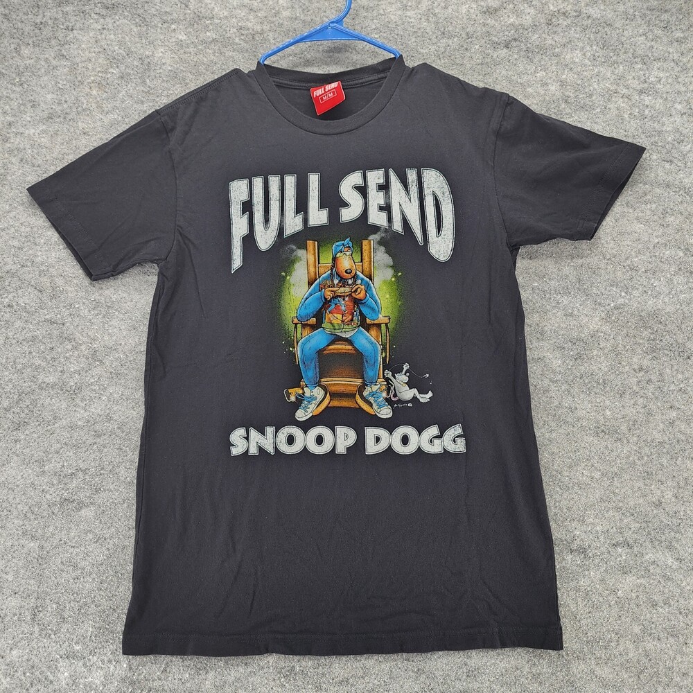 Full Send Shirt Mens Medium Snopp Dogg Short Sleeve Black